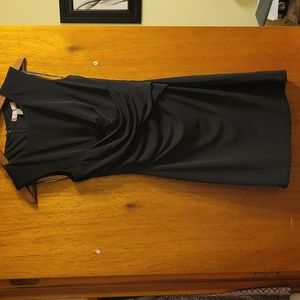 Banana Republic knit slink black dress 0 petite NWT